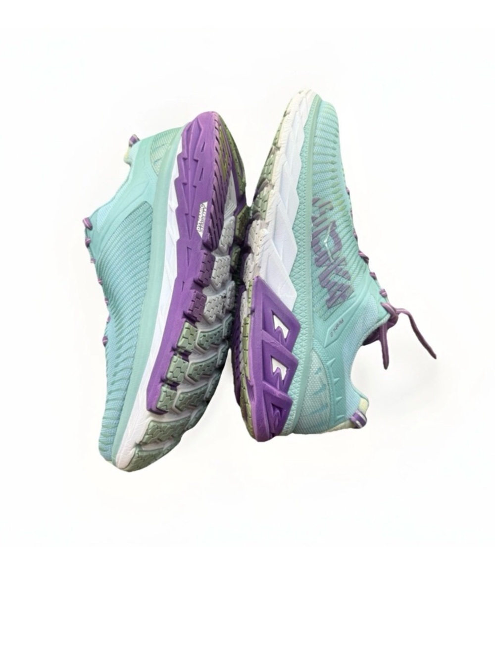 Hoka One One Womens Sz 9.5 Aqua Blue Purple Running Shoes Mesh Athletic Sneakers - Picture 6 of 16